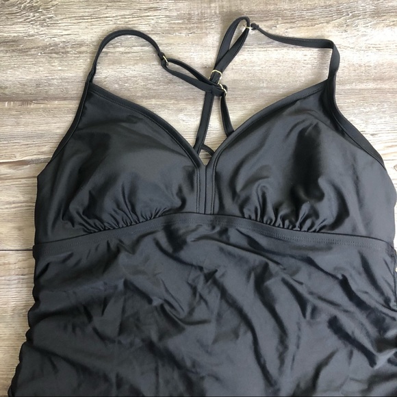 ❌SOLD❌Kona Sol One Piece Swimsuit Bathing Suit size Large adjustable black - Picture 2 of 10